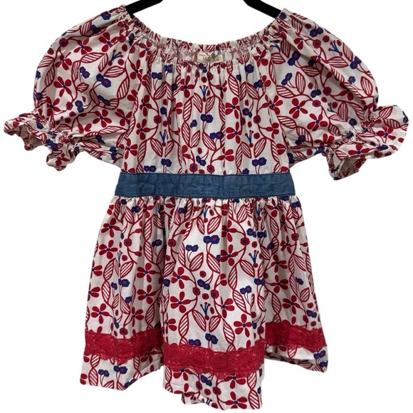 Matilda Jane Love Letters Fouth of July American Peasant Blouse Girl's Size 10 - Picture 2 of 10